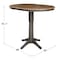 International Concepts Round 36 in Rd top ped table, 12 in leaf, 42.1 inh, bar Height, Hickory/Washed Coal, 36 W, 48 L, Wood K45-36RXT-27B-6B-2 - alternate 7